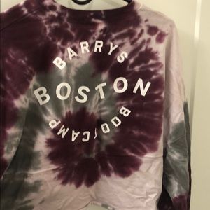 Purple Tie Dye Barrys Bootcamp Crop Spirit Tee